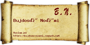Bujdosó Noémi névjegykártya